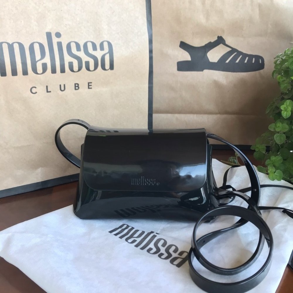 Melissa Black Crossbody Bag NWOT - Picture 3 of 7